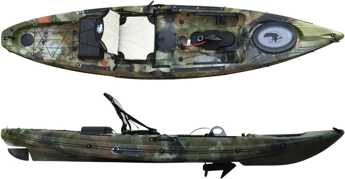 Galaxy Wahoo S Angelkajak ohne Antrieb Sit on top mit Steuer Fishing Kayak, Galaxy Kayaks:(J) Jungle