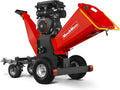 MechMaxx 8'' Inch ZONSEN 1000cc 35hp Electric Start Gasoline Powered Engine 4-Wheels Towable Wood Chipper Shredder Mulcher with Towbar/Tail