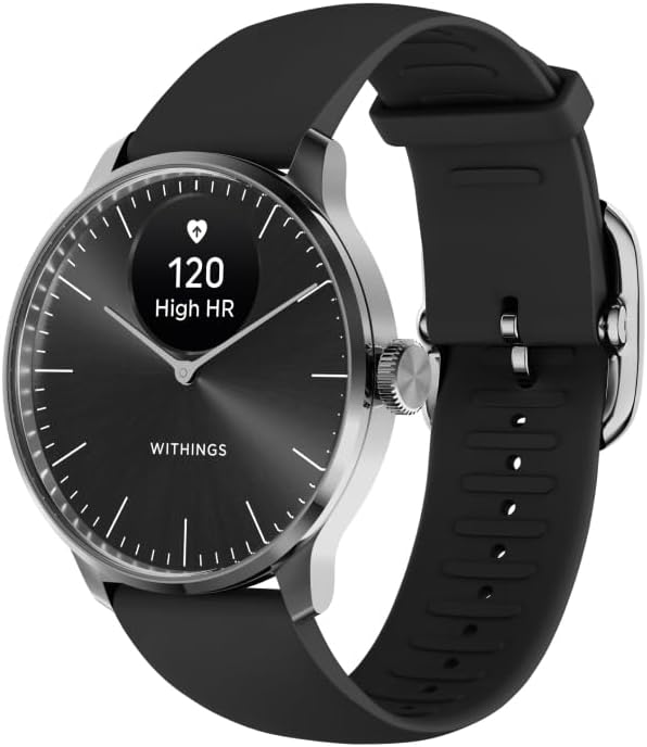 Withings ScanWatch Light, Hybrid Smartwatch, 24/7 Herzüberwachung, Aktivitätstracking, Zyklusverfolgung, Schlafüberwachung, Connected GPS