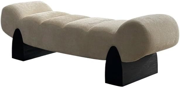 Ottomane, Bett, Sofa, 180 x 40 x 45 cm, Bank aus Massivholz, Schuhhocker für Hausschrank, minimalistisch und kreativ, Stoff, Schlafzimmer, Ende