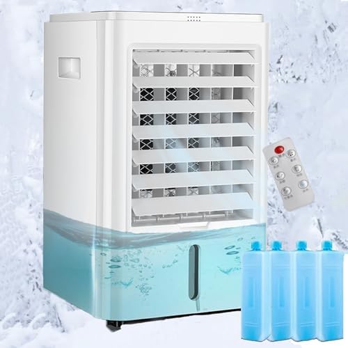 Tragbare Klimaanlage, Energieeffiziente Kühllösung (24 V/220 V, 12 V/220 V), 3-Stufiger Verdunstungskühler Mit 4 Betriebsmodi, 4-Liter-Wassertank