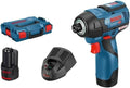 Bosch Professional 12V System Akku Drehschlagschrauber GDR 12V-110 (inkl. 2x3.0 Ah Akku, Schnellladegerät GAL 12V-40, 06019E0005, L-BOXX 102)