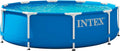 Intex 28200NP, 305x76 cm, 4485 L, Aufstellpool Metal Frame Rund, Stahl und PVC, Blau
