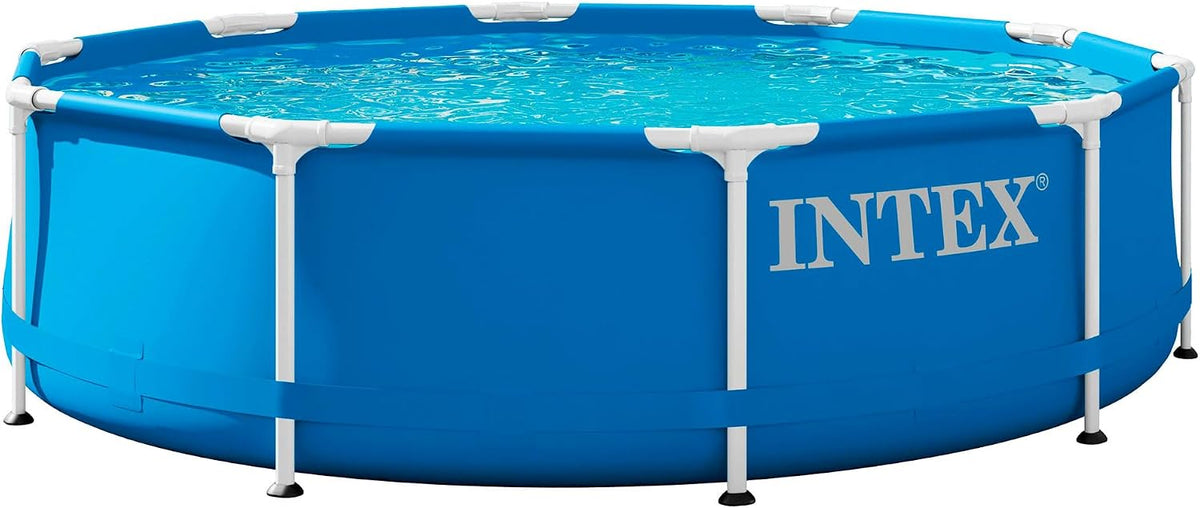 Intex 28200NP, 305x76 cm, 4485 L, Aufstellpool Metal Frame Rund, Stahl und PVC, Blau