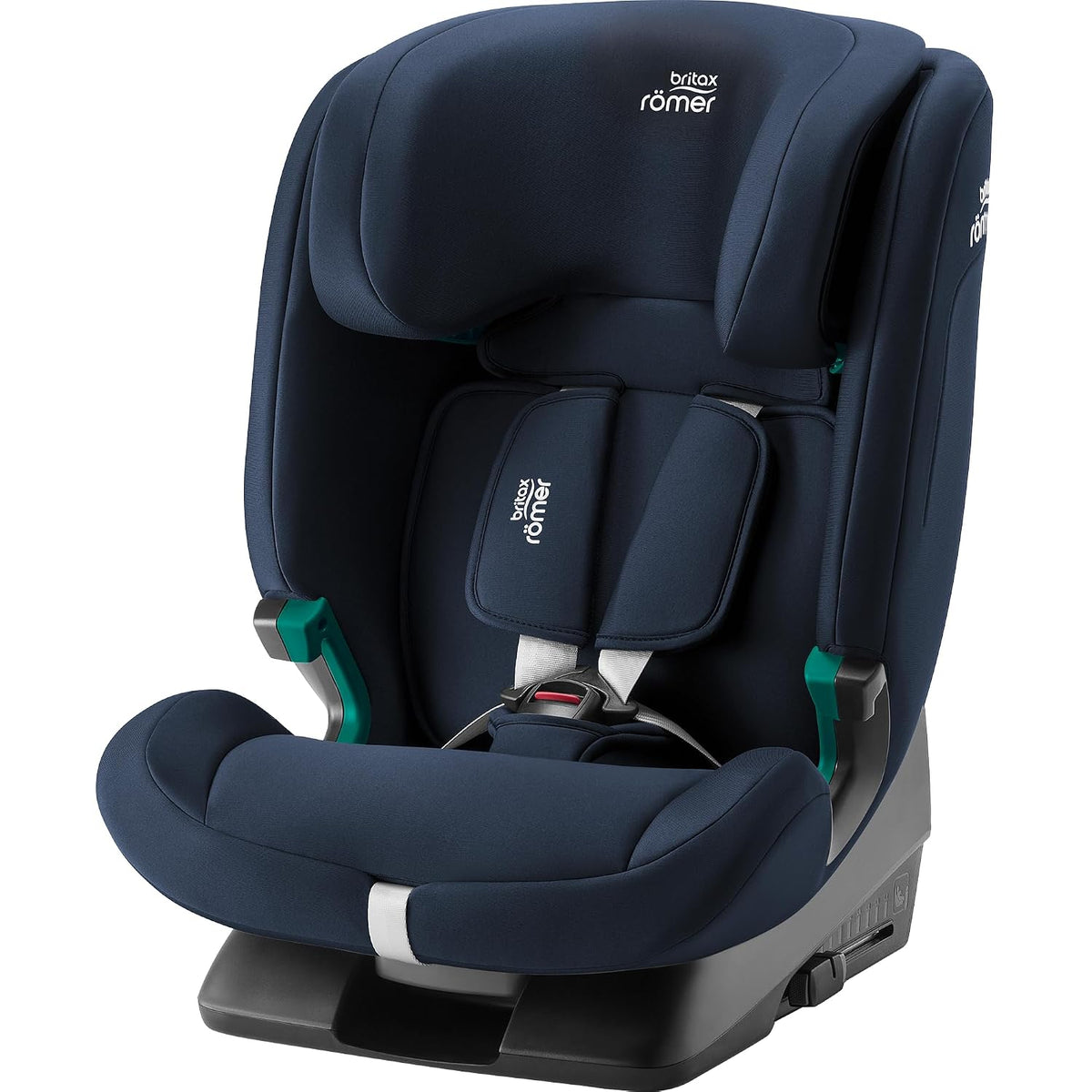 BRITAX RÖMER Kindersitz EVOLVAFIX, für Kinder von 76-150 cm (i-Size), mit ISOFIX, 15 Monate, 12 Jahre, Night Blue