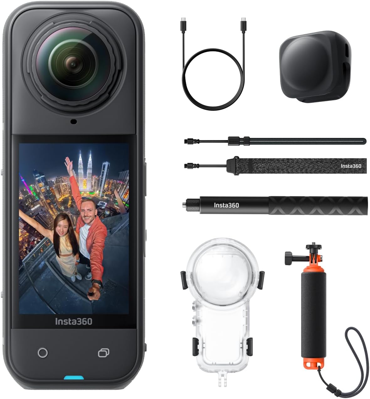 Insta360 X5 Unsichtbares Tauch-Bundle, 8K 360 Grad Kamera, Dreifach-KI-Chip