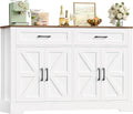 HOCSOK Sideboard Küchenbuffet mit Arbeitsplatten, küchenschrank 2 Schubladen und 4 Türen für Küche, Wohnzimmer, Flur und Esszimmer