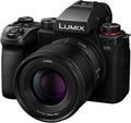 Panasonic LUMIX S5II Full Frame Mirrorless Camera Kit with New Phase Hybrid AF, 4K 60p and 6K 30p with LUMIX 50mm F1.8 L-Mount Lens, DC-S5M2CE, 10-bit