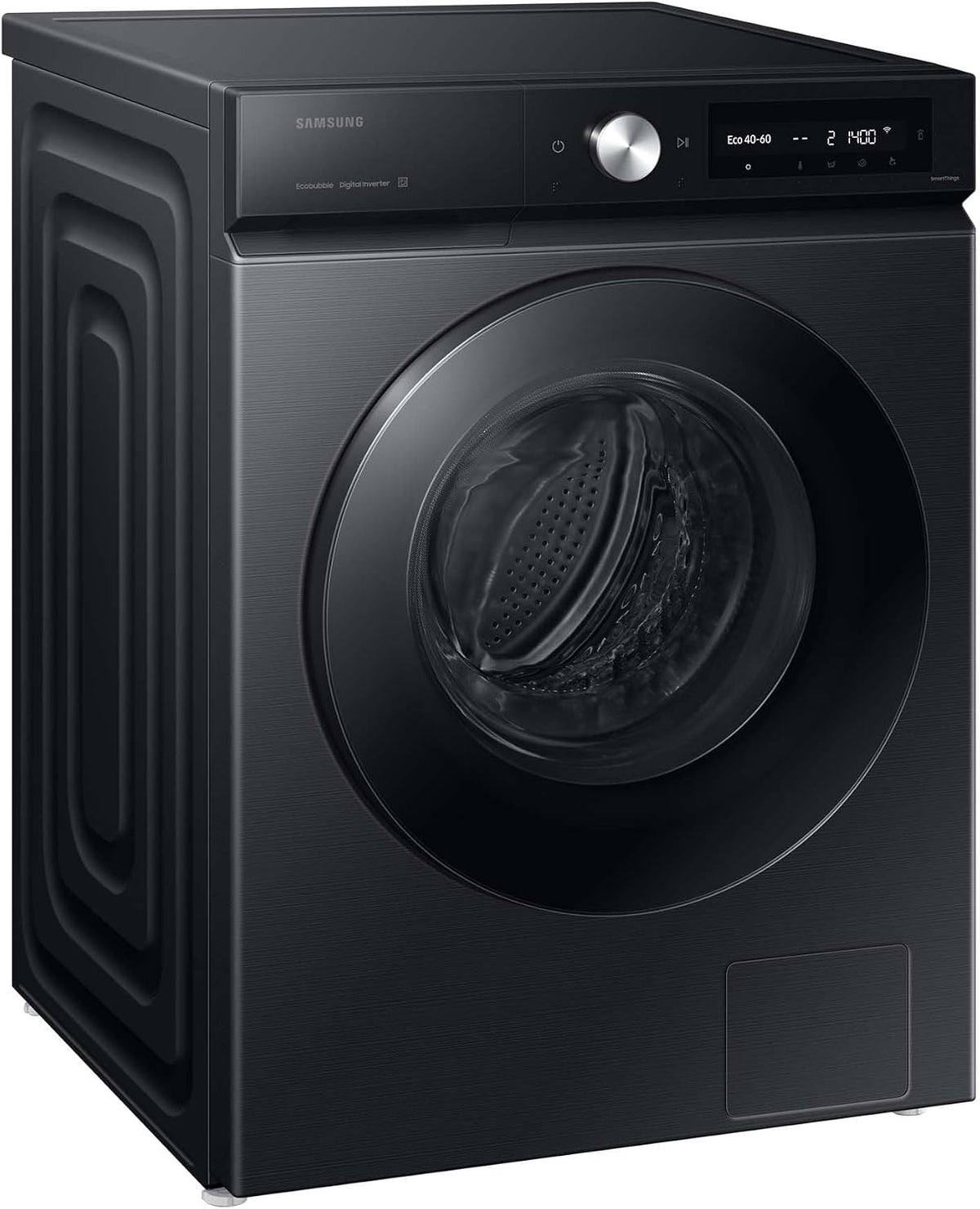 Samsung WW11DB7B34GBU2 Bespoke Waschmaschine, 11 kg, 1.400 U/min, Extra energiesparend, EEK: A (-20 Prozent), AI Ecobubble, SuperSpeed 39 Min, Schwarz