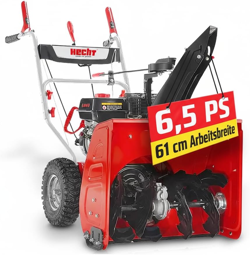 HECHT Benzin Schneefräse 61 cm, 2-stufig, 13 m Auswurfweite
