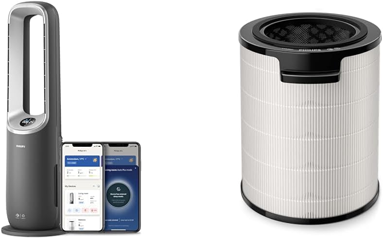 Philips Air Performer 3-in-1: Luftreiniger, Heiz- und Kühlgebläse & erter 3-in-1-Filter für Luftreiniger AMF870 und AMF765