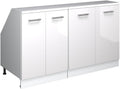 Vicco Dachschrägenschrank-Set Rion, Weiß Hochglanz/Weiß