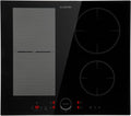 Klarstein Induktionskochfeld, Glaskeramik Kochfeld mit 4 Platten, Einbau-Induktionskochfeld mit Touch-Display, Digitalanzeige und Timer-Funktion