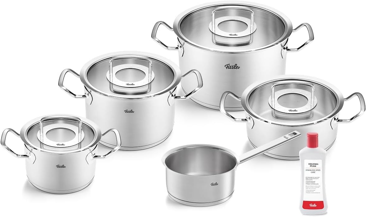 Fissler Original-Profi Collection/Edelstahl-Kochtopfset, 5-teilig, Induktion, Silber
