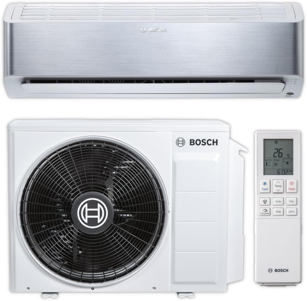 Bosch Split Klimaanlage Komplett-Set, CLC8001i 35 ES, 3,5 kW, silber, 7733701694