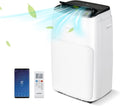COSTWAY mobile Klimaanlage mit Abluftschlauch 14000 BTU, für Raum bis 135 m³, APP/Fernsteuern, Automatisches Abtauen